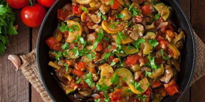 Рецепт рататуя на сковороде