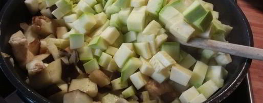 Шаг 3: рататуя с гречневой кашей