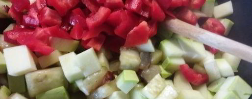 Шаг 4: рататуя с гречневой кашей