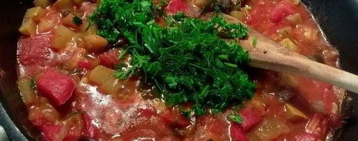 Шаг 7: рататуя с гречневой кашей