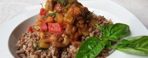 Шаг 8: рататуя с гречневой кашей