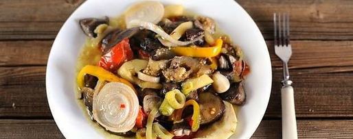 Шаг 6: рататуя с грибами