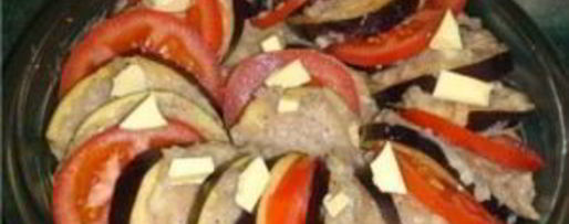 Шаг 1: рататуя с мясом в духовке