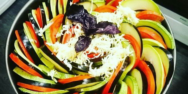 Рецепт рататуя с сыром моцарелла