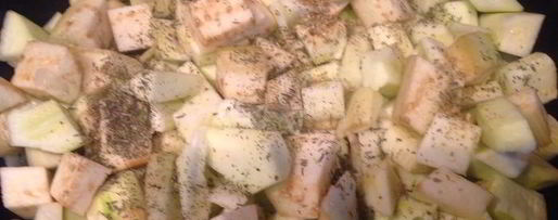 Шаг 2: стейка с гарниром рататуй