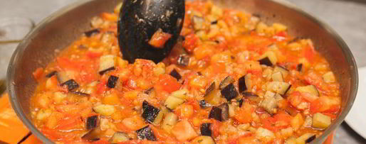 Шаг 5: яркого рататуя с семгой