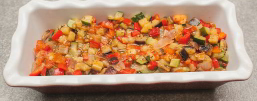 Шаг 9: яркого рататуя с семгой