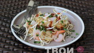 Рецепт Рисовой лапши с креветками