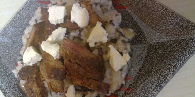 Рецепт овощного ризотто и печень