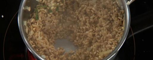 Шаг 1: ризотто из перловки с индейкой