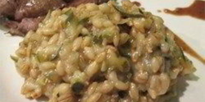 Рецепт ризотто из перловки с кабачками