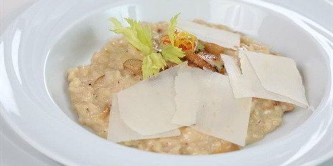 Рецепт ризотто с белыми грибами и пармезаном