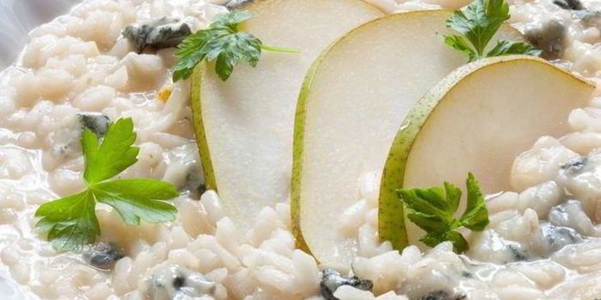 Рецепт ризотто с горгонзолой и грушей