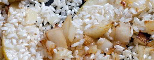 Шаг 8: ризотто с горгонзолой и грушей