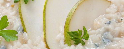 Шаг 9: ризотто с горгонзолой и грушей