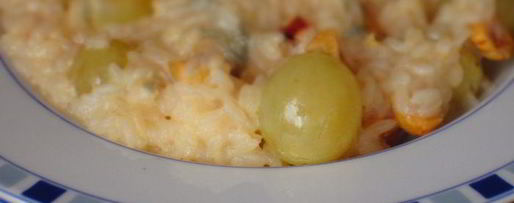 Шаг 4: ризотто с горгонзолой и виноградом