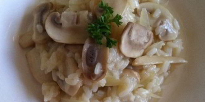 Рецепт ризотто с грибами и луком