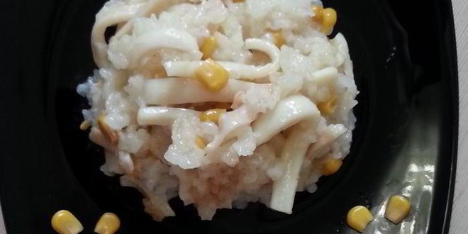 Рецепт ризотто с кальмарами