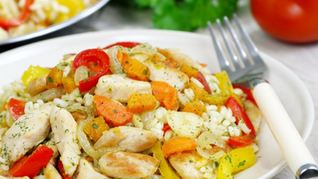 Рецепт Ризотто с курицей и овощами