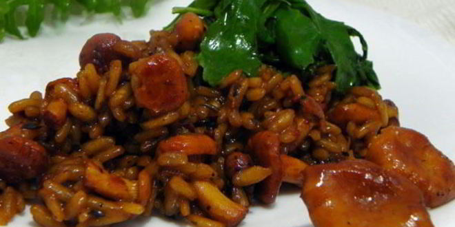 Рецепт ризотто с лисичками