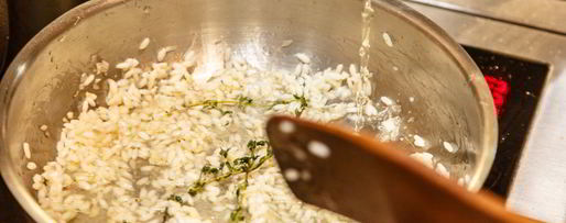 Шаг 2: ризотто с лососем