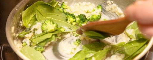 Шаг 3: ризотто с лососем