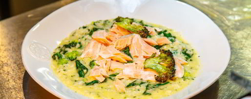 Шаг 4: ризотто с лососем