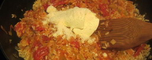 Шаг 5: ризотто с луком-пореем и помидорами