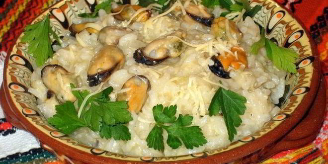 Рецепт ризотто с мидиями