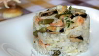 Рецепт Ризотто с морепродуктами и стручковой фасолью