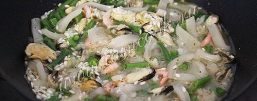Шаг 7: ризотто с морепродуктами и стручковой фасолью