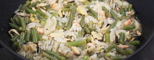 Шаг 9: ризотто с морепродуктами и стручковой фасолью