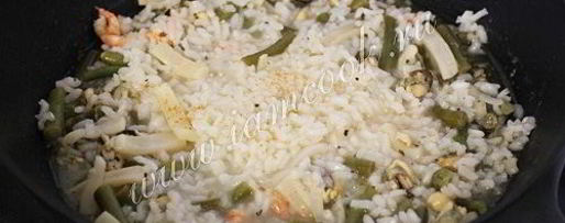 Шаг 11: ризотто с морепродуктами и стручковой фасолью