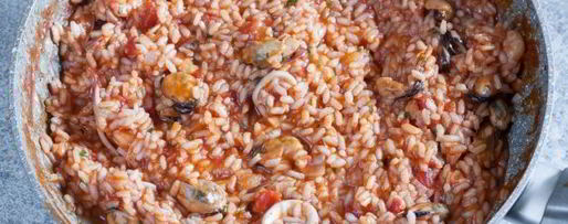 Шаг 11: ризотто с морепродуктами в томатном соусе