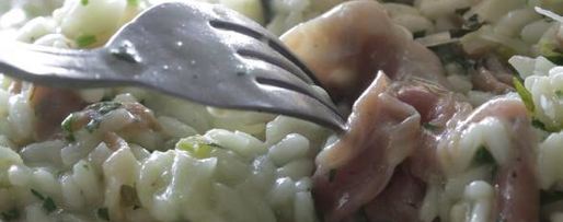 Шаг 10: ризотто с мятой и ветчиной