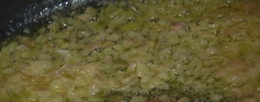 Шаг 4: ризотто с мятой и ветчиной