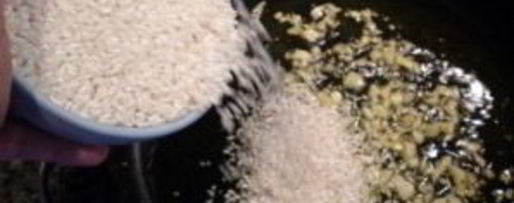 Шаг 1: ризотто с помидорами и спаржей