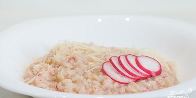 Рецепт ризотто с редисом