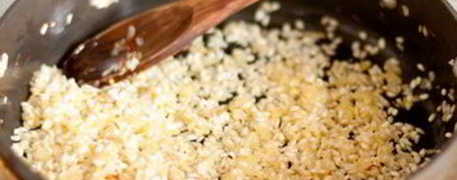 Шаг 5: ризотто с шафраном и креветками