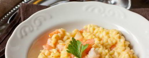 Шаг 13: ризотто с шафраном и креветками