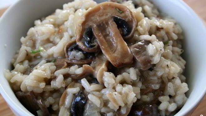 Рецепт Ризотто с шампиньонами и сливками