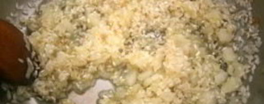 Шаг 1: ризотто с шампиньонами и сливками