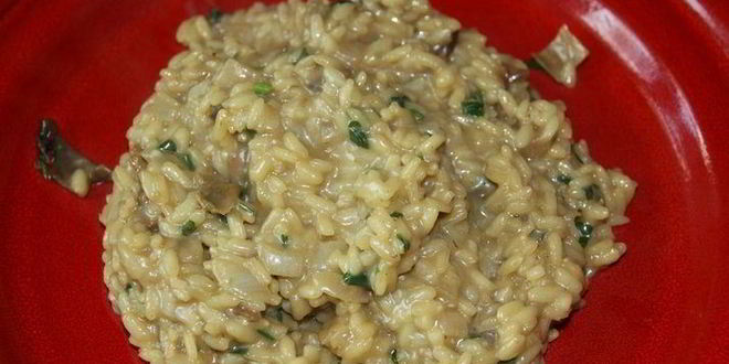 Рецепт ризотто с сушеными белыми грибами