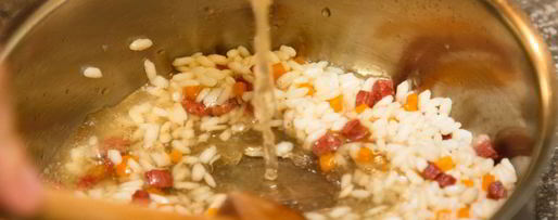 Шаг 7: ризотто с тыквой и копченой утиной грудкой