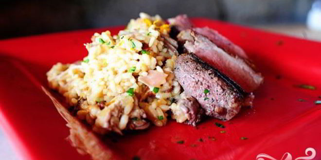 Рецепт ризотто с уткой и ветчиной