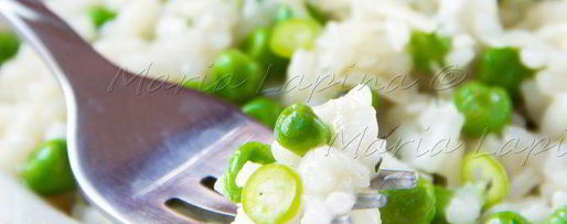 Шаг 8: ризотто с зеленым горошком, сыром джюгас и мятой