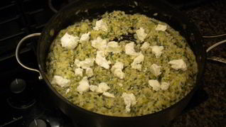 Рецепт Ризотто со шпинатом и козьим сыром