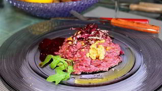 Рецепт Свекольного ризотто с цикорием