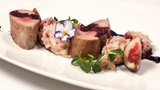 Рецепт Телятины с вишневым ризотто