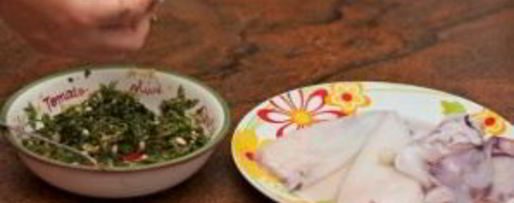 Шаг 2: кальмаров, фаршированных шпинатом